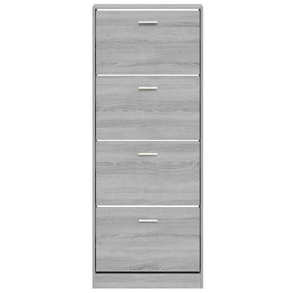 Shoe Cabinet Grey Sonoma 59x17x150 cm Engineered Wood