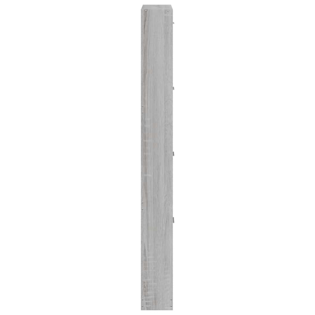 Shoe Cabinet Grey Sonoma 59x17x150 cm Engineered Wood