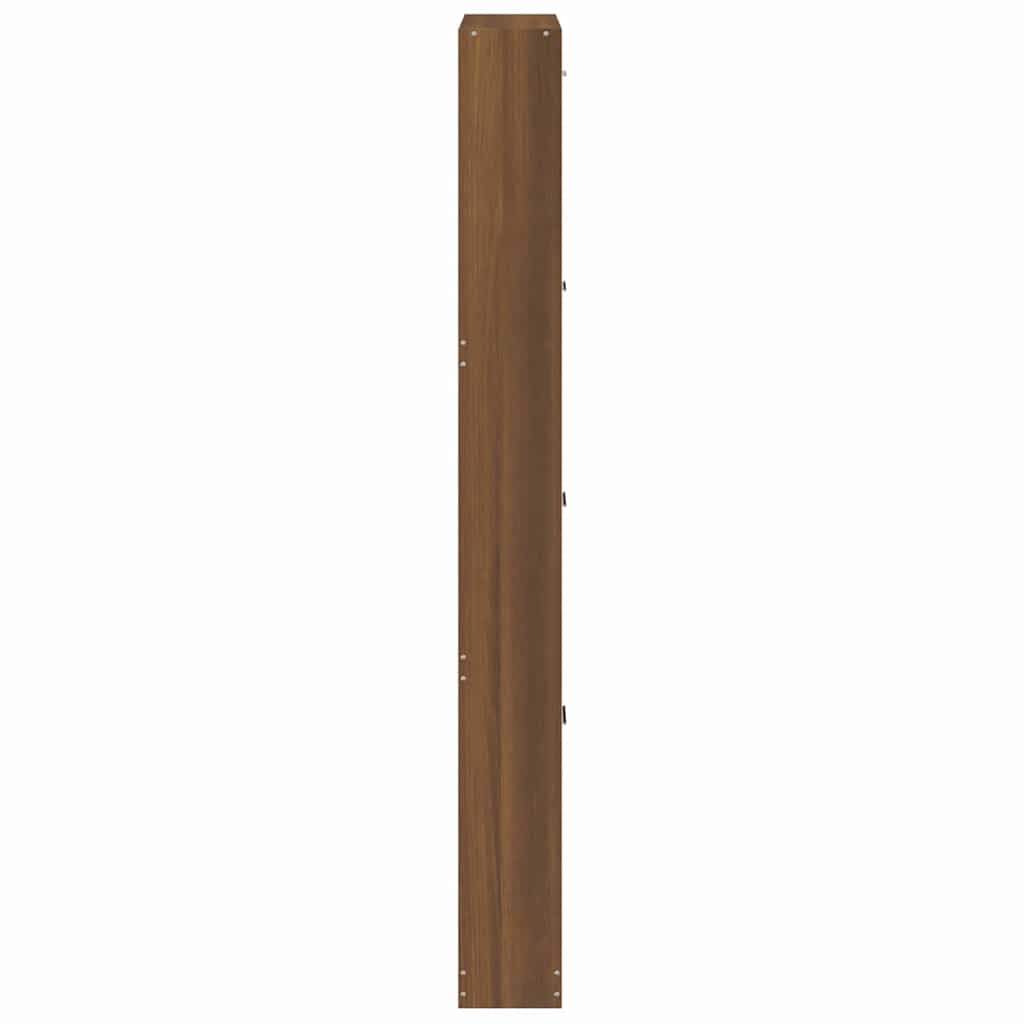 Shoe Cabinet Brown Oak 59x17x150 cm Engineered Wood