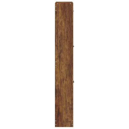 Shoe Cabinet Smoked Oak 59x17x108 cm Engineered Wood