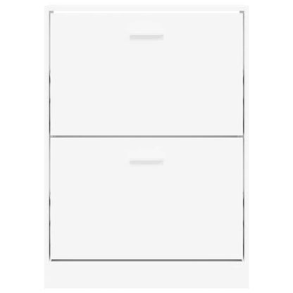 Shoe Cabinet White 59x17x81 cm Engineered Wood