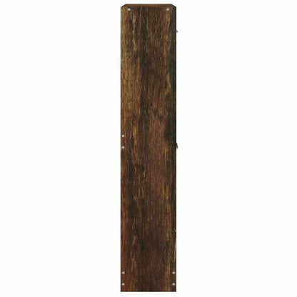 Shoe Cabinet Smoked Oak 59x17x81 cm Engineered Wood