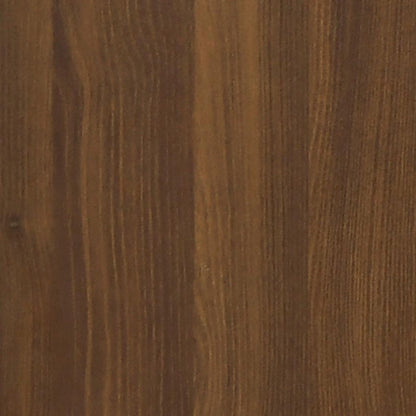 Shoe Cabinet Brown Oak 59x17x81 cm Engineered Wood