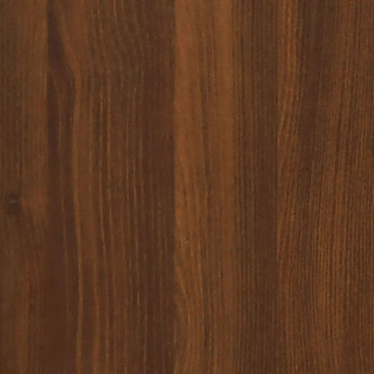 Shoe Cabinet Brown Oak 63x24x147 cm Engineered Wood