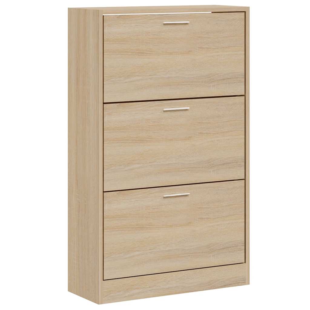 Shoe Cabinet Sonoma Oak 63x24x103 cm Engineered Wood