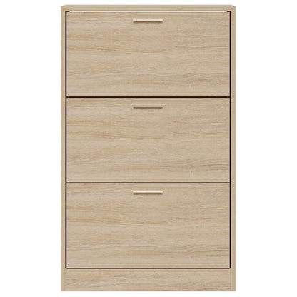 Shoe Cabinet Sonoma Oak 63x24x103 cm Engineered Wood