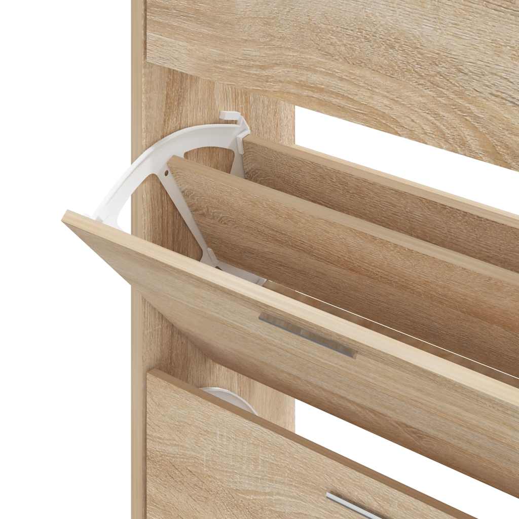 Shoe Cabinet Sonoma Oak 63x24x103 cm Engineered Wood