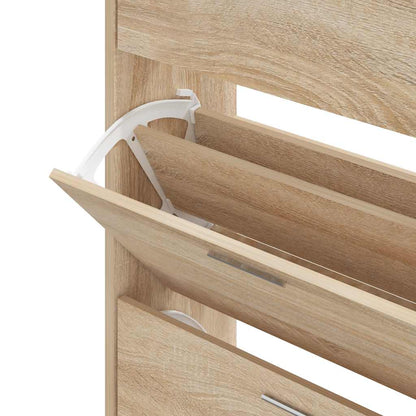 Shoe Cabinet Sonoma Oak 63x24x103 cm Engineered Wood