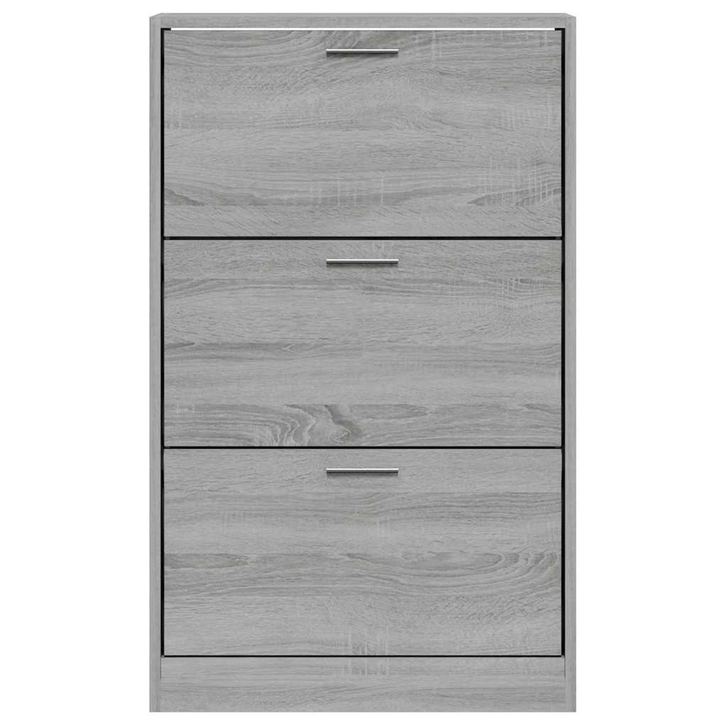 Shoe Cabinet Grey Sonoma 63x24x103 cm Engineered Wood