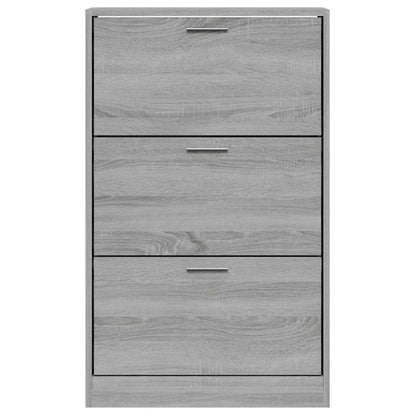 Shoe Cabinet Grey Sonoma 63x24x103 cm Engineered Wood
