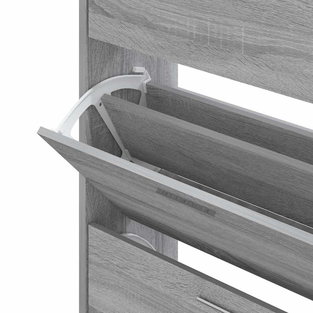 Shoe Cabinet Grey Sonoma 63x24x103 cm Engineered Wood
