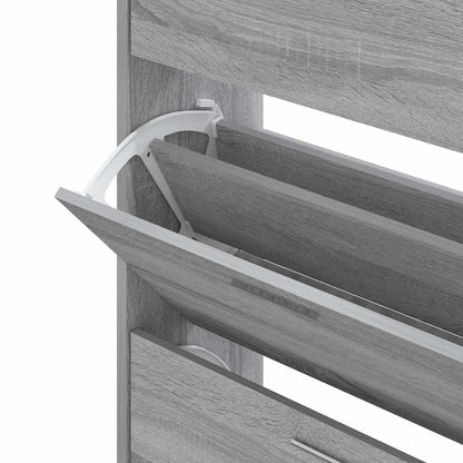 Shoe Cabinet Grey Sonoma 63x24x103 cm Engineered Wood