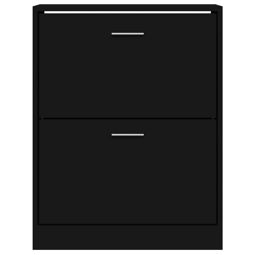 Shoe Cabinet Black 63x24x81 cm Engineered Wood