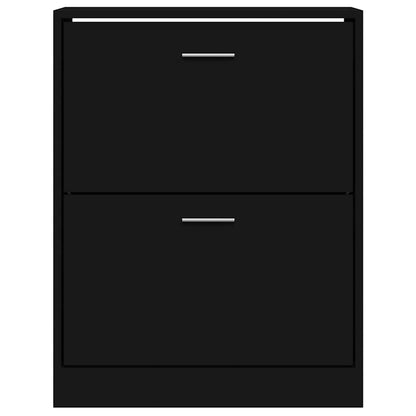 Shoe Cabinet Black 63x24x81 cm Engineered Wood