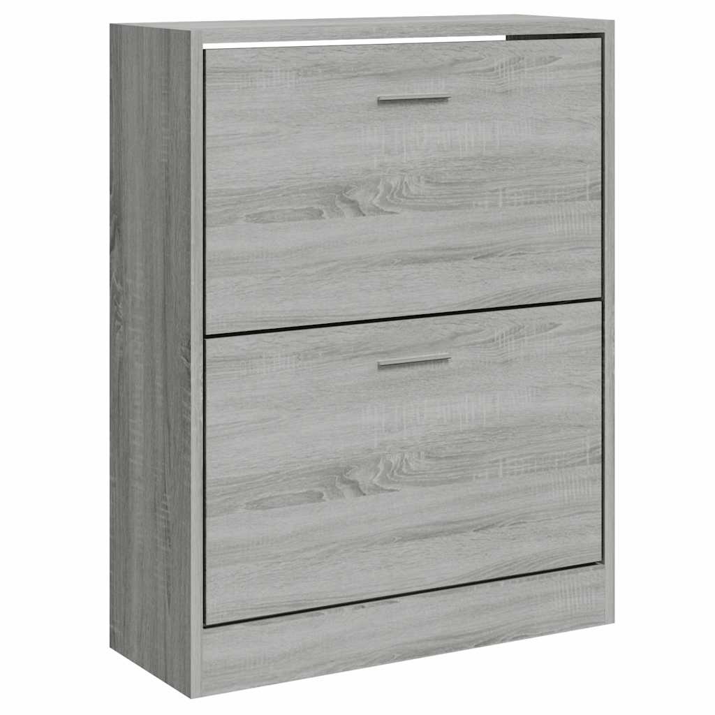 Shoe Cabinet Grey Sonoma 63x24x81 cm Engineered Wood