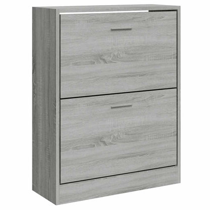 Shoe Cabinet Grey Sonoma 63x24x81 cm Engineered Wood