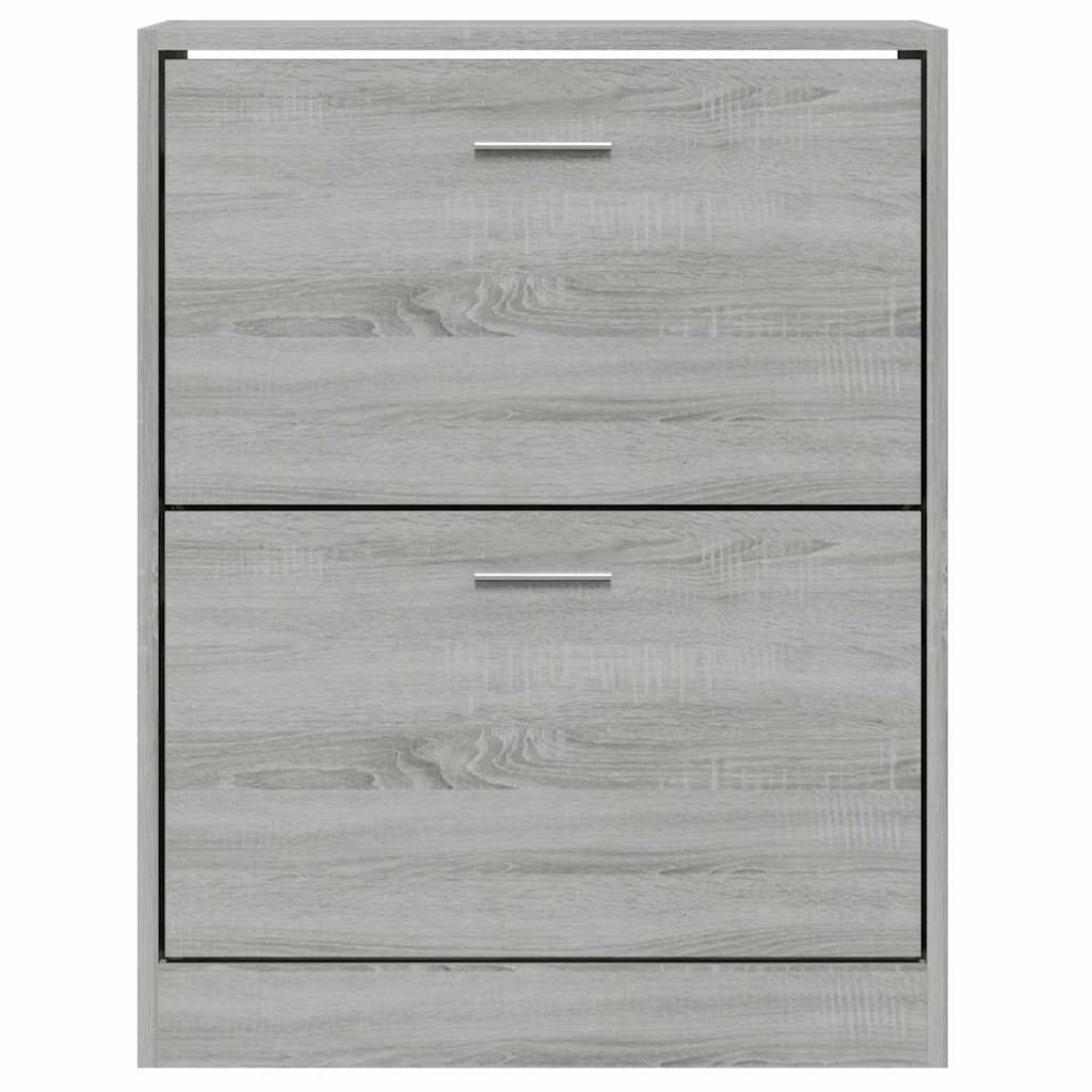 Shoe Cabinet Grey Sonoma 63x24x81 cm Engineered Wood