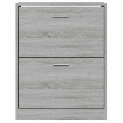 Shoe Cabinet Grey Sonoma 63x24x81 cm Engineered Wood