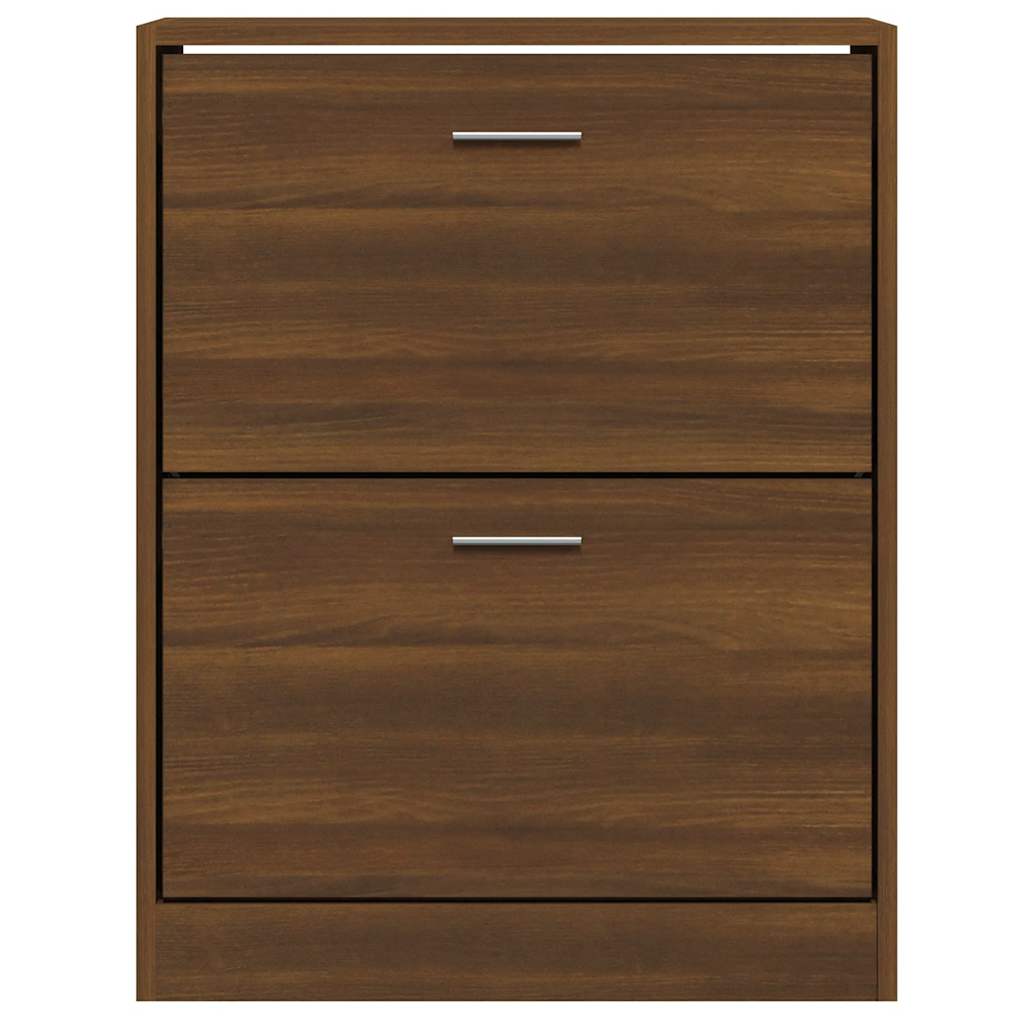 Shoe Cabinet Brown Oak 63x24x81 cm Engineered Wood