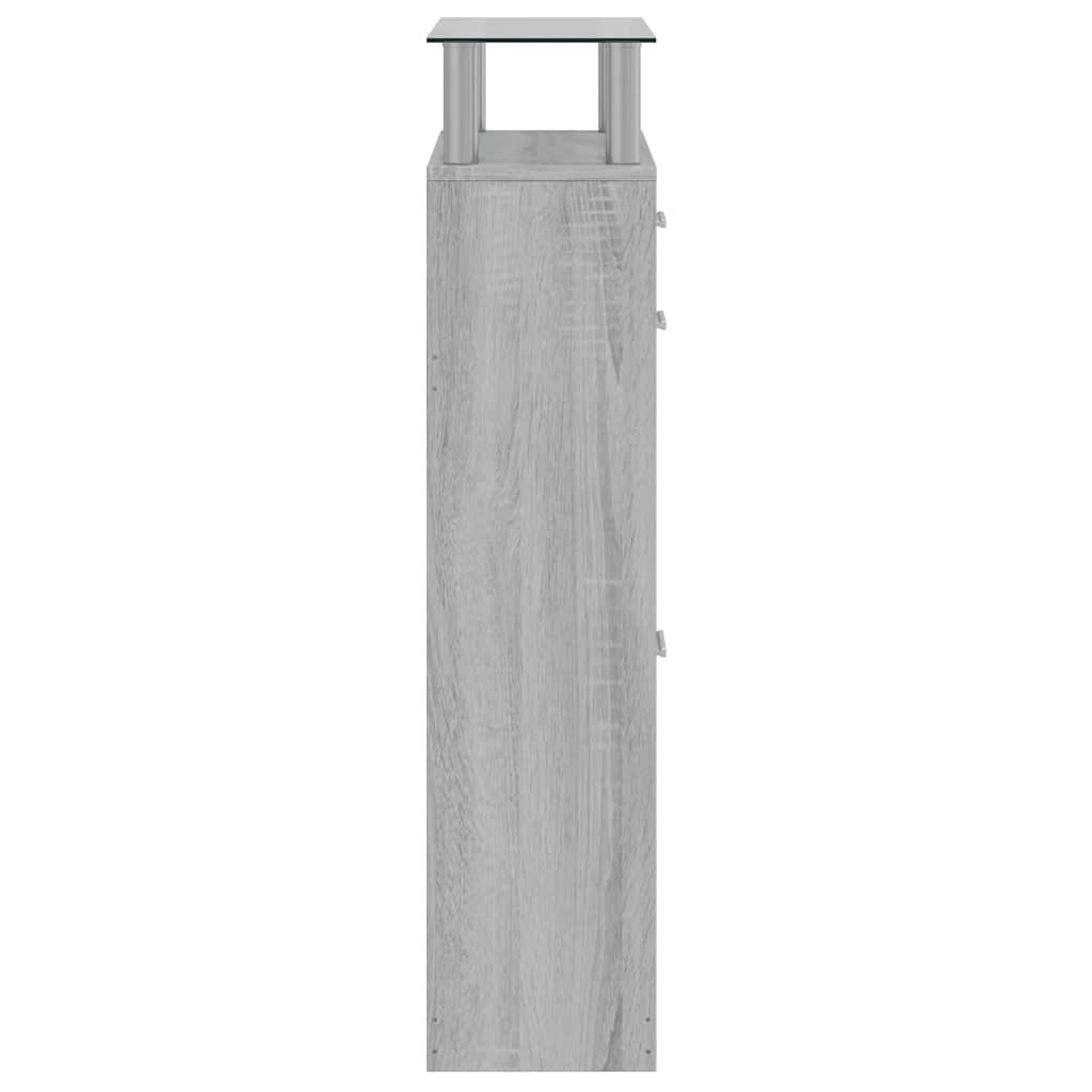 Shoe Cabinet Grey Sonoma 63x24x104 cm Engineered Wood