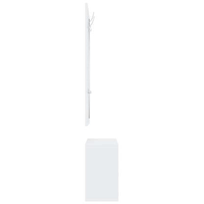 3-in-1 Shoe Cabinet Set White Engineered Wood
