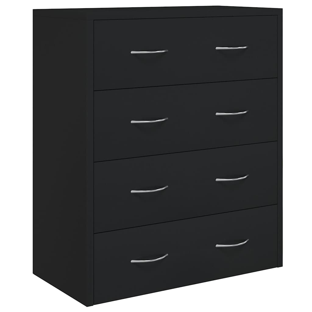 Sideboard with 4 Drawers 60x30,5x71 cm Black