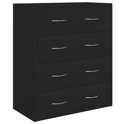 Sideboard with 4 Drawers 60x30,5x71 cm Black