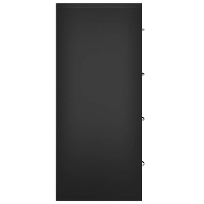 Sideboard with 4 Drawers 60x30.5x71 cm Black