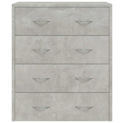 Sideboard with 4 Drawers 60x30,5x71 cm Concrete Grey