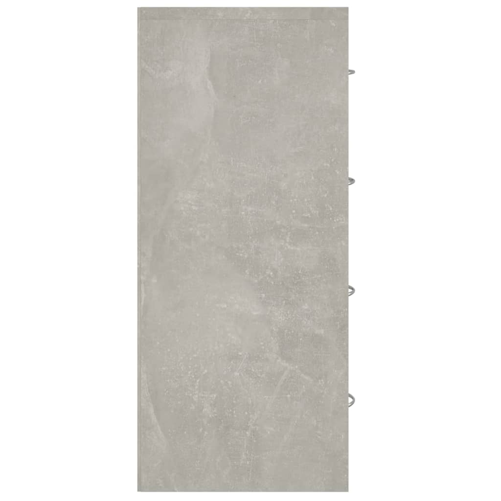 Sideboard with 4 Drawers 60x30,5x71 cm Concrete Grey