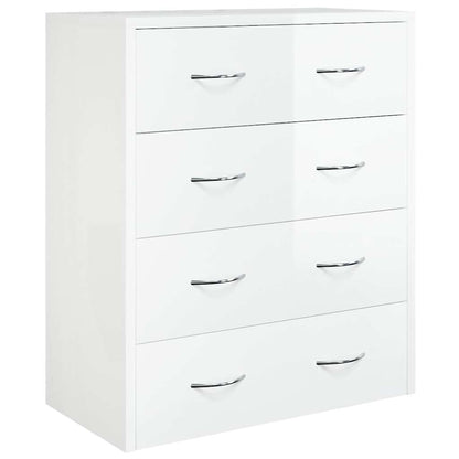 Sideboard with 4 Drawers 60x30,5x71 cm High Gloss White