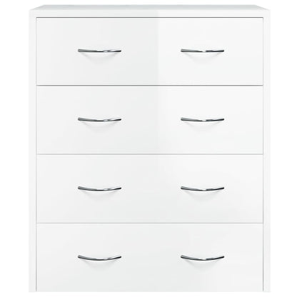 Sideboard with 4 Drawers 60x30,5x71 cm High Gloss White