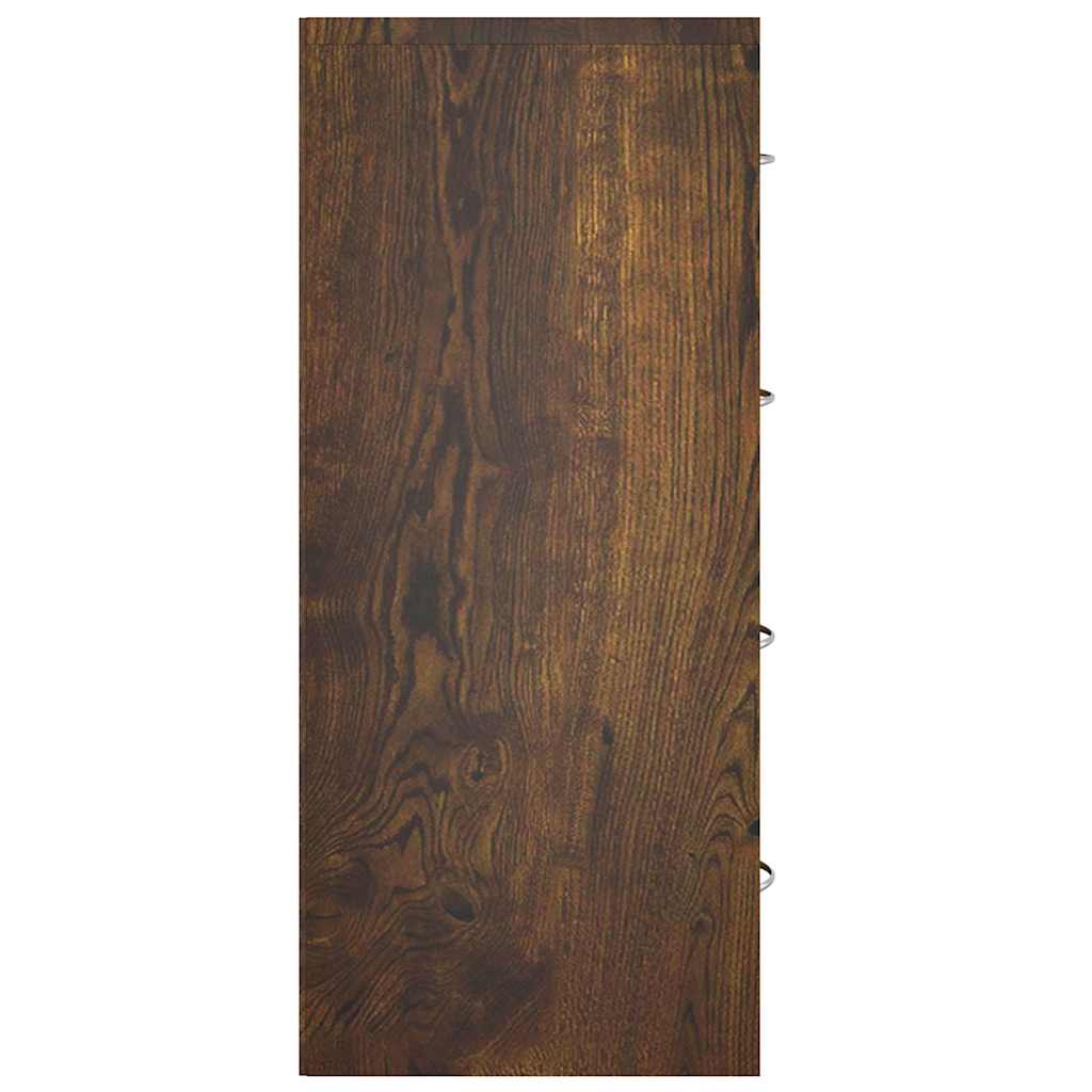 Sideboard with 4 Drawers 60x30,5x71 cm Smoked Oak