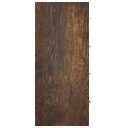 Sideboard with 4 Drawers 60x30,5x71 cm Smoked Oak