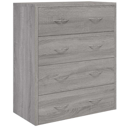 Sideboard with 4 Drawers 60x30,5x71 cm Grey Sonoma