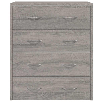 Sideboard with 4 Drawers 60x30,5x71 cm Grey Sonoma