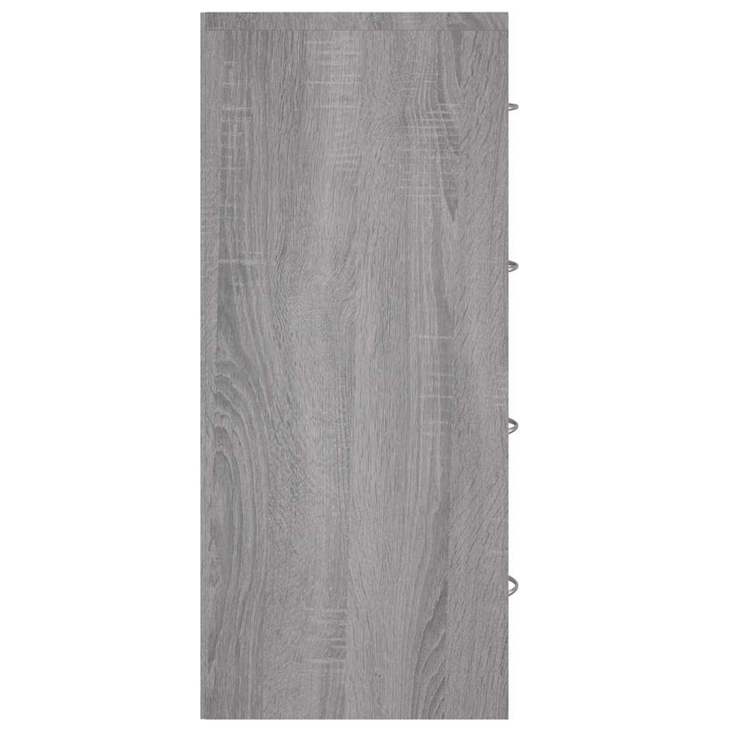 Sideboard with 4 Drawers 60x30,5x71 cm Grey Sonoma