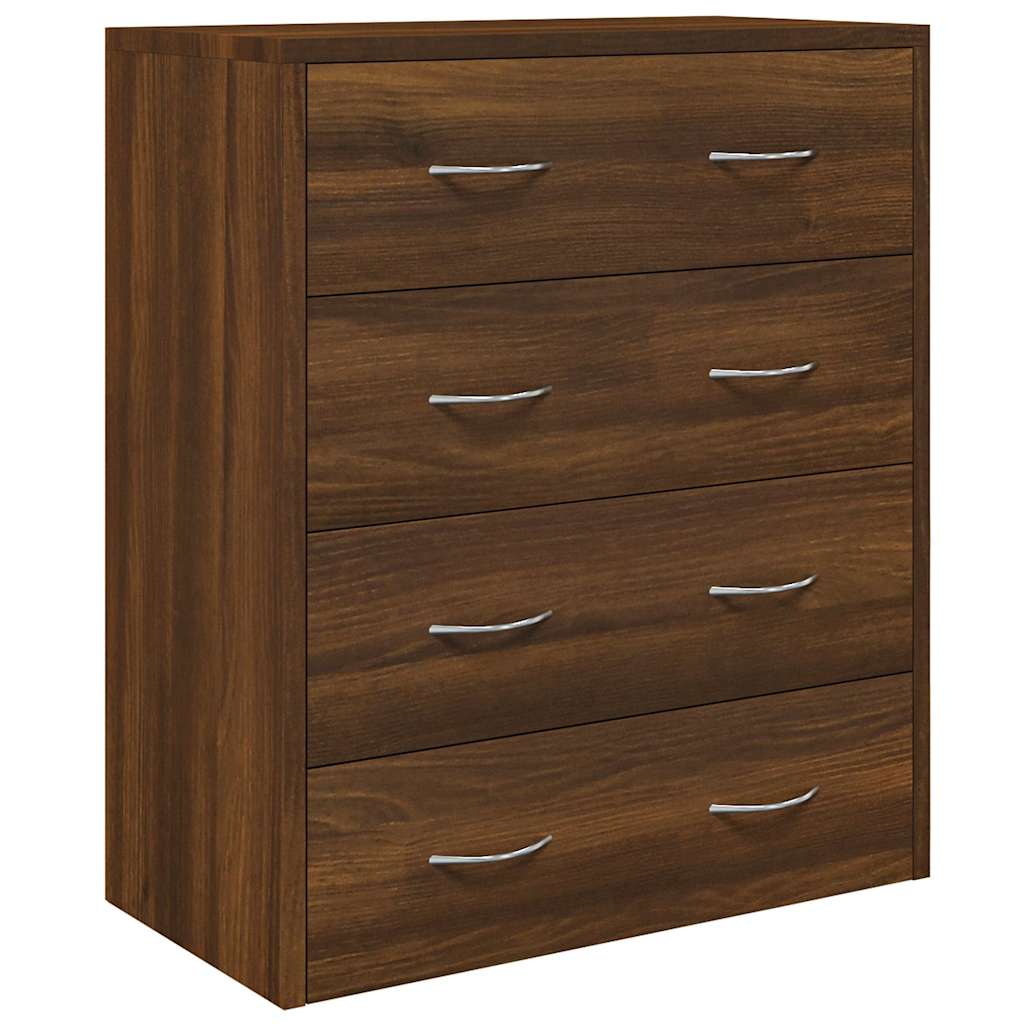 Sideboard with 4 Drawers 60x30,5x71 cm Brown Oak