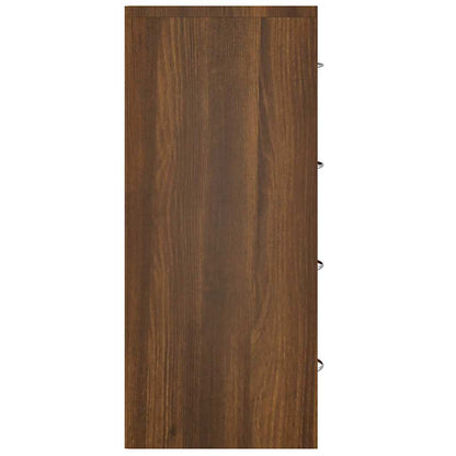 Sideboard with 4 Drawers 60x30,5x71 cm Brown Oak