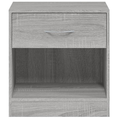 Bedside Cabinets 2 pcs with Drawer Grey Sonoma