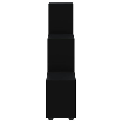 Staircase Bookcase Black 107 cm Engineered Wood