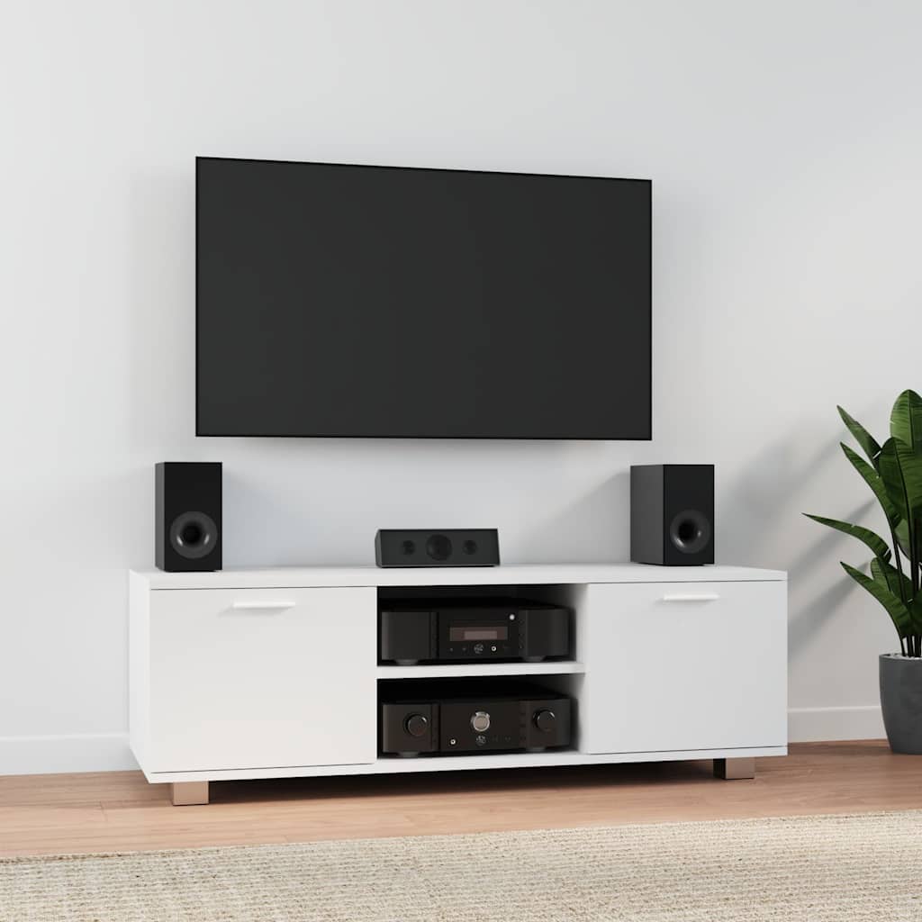 TV Cabinet White 120x40,5x35 cm Engineered Wood