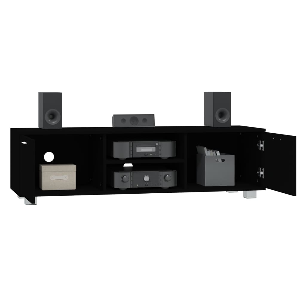 TV Cabinet Black 140x40.5x35 cm Engineered Wood