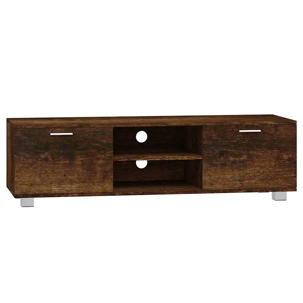 TV Cabinet Smoked Oak 140x40,5x35 cm Engineered Wood