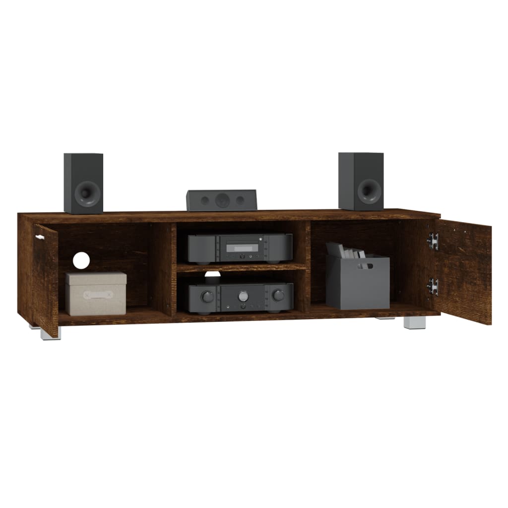 TV Cabinet Smoked Oak 140x40,5x35 cm Engineered Wood