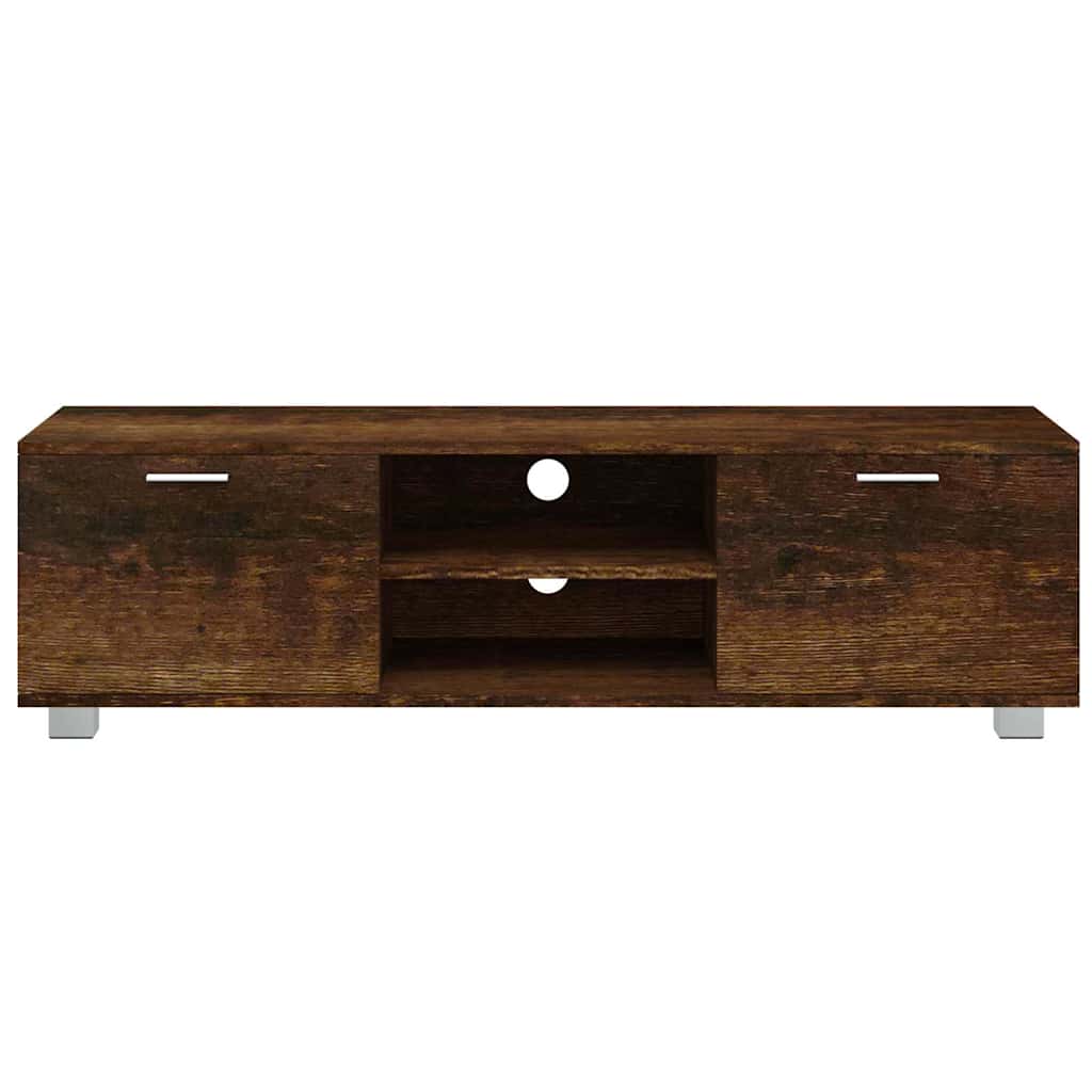 TV Cabinet Smoked Oak 140x40,5x35 cm Engineered Wood