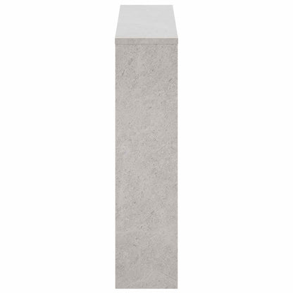 Shoe Cabinet with Mirror 2-Layer Concrete Grey 63x17x67 cm