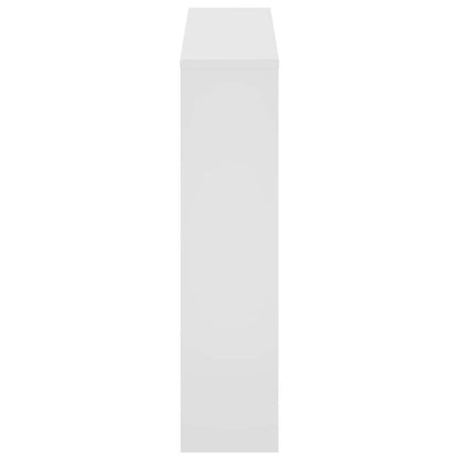 Shoe Cabinet with Mirror 2-Layer High Gloss White 63x17x67 cm