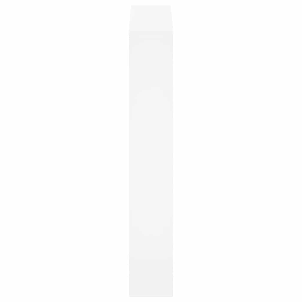 Shoe Cabinet with Mirror 3-Layer High Gloss White 63x17x102.5 cm