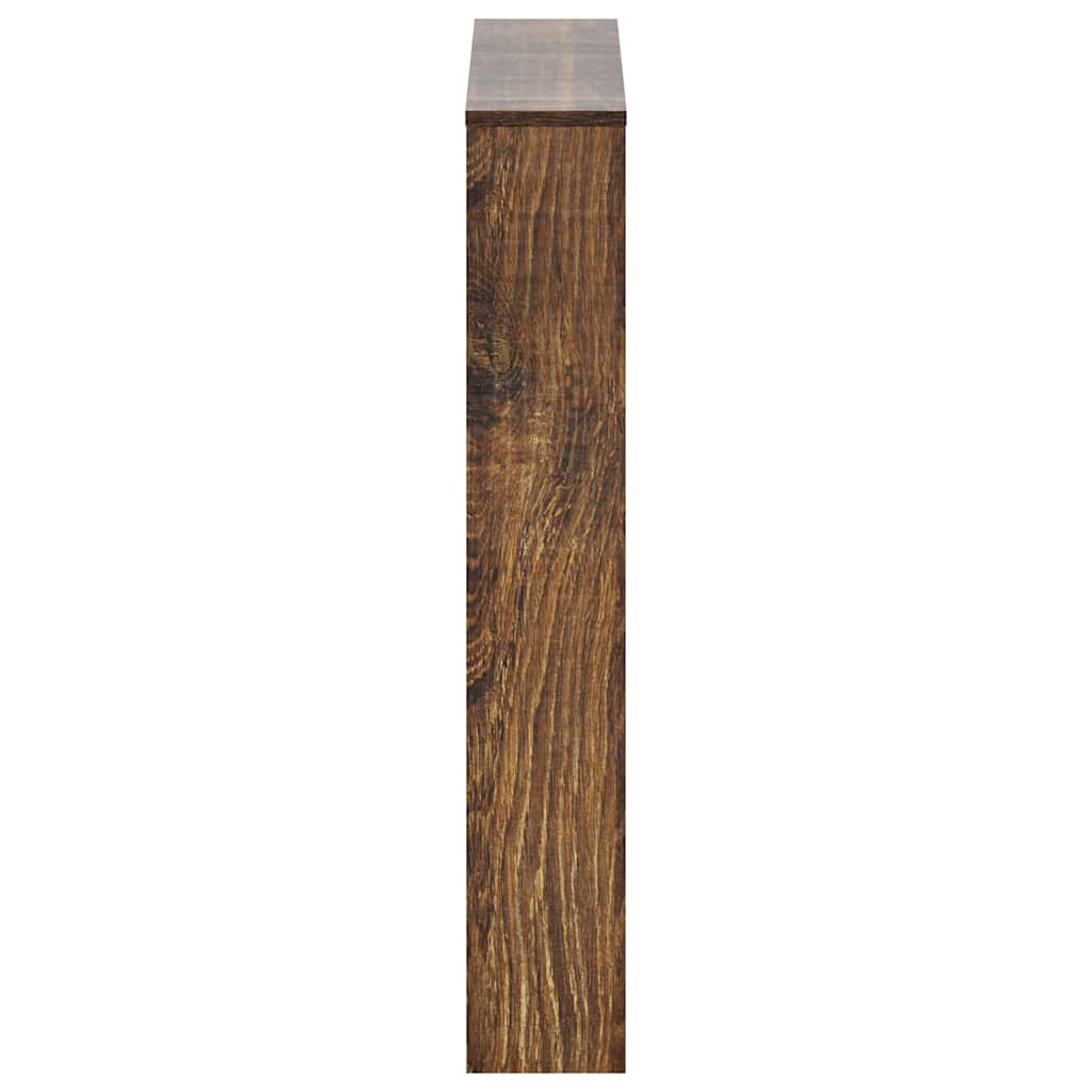 Shoe Cabinet with Mirror 3-Layer Smoked Oak 63x17x102.5 cm